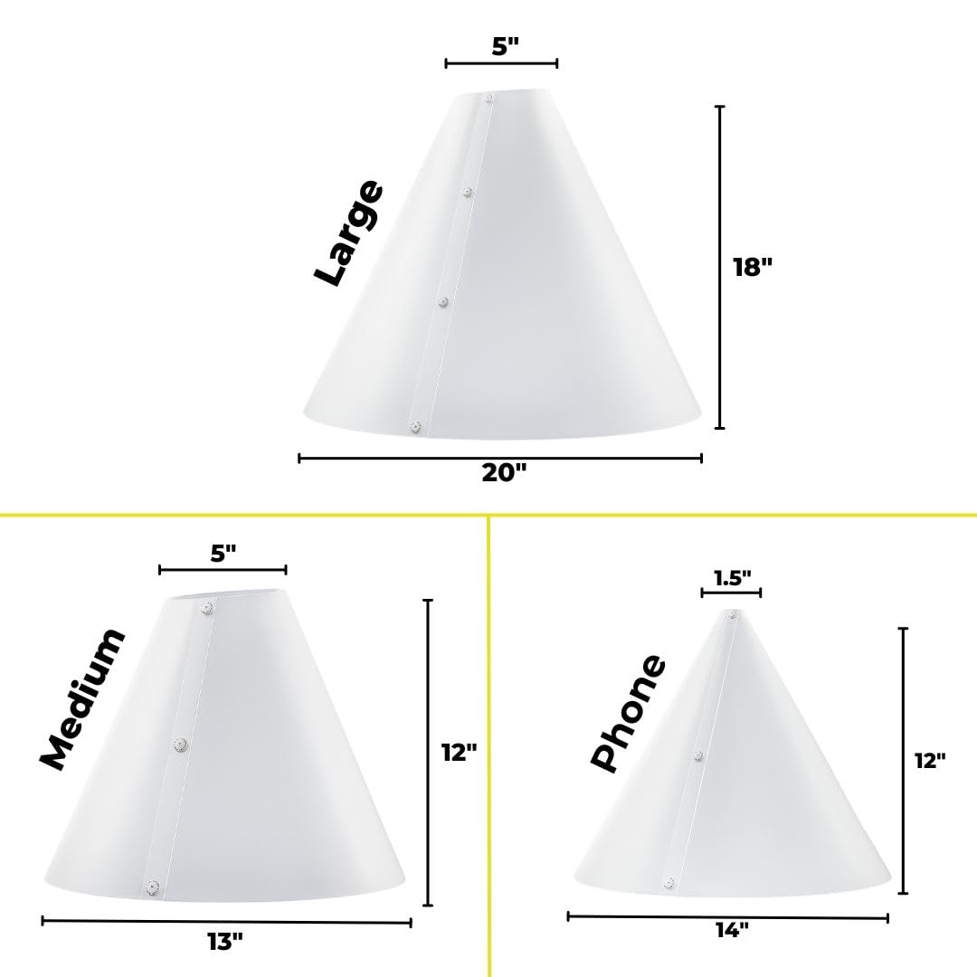 V Flat World The Light Cone X Karl Taylor Photo Light & Photo Flash Diffuser   360 Diffusion For Shooting Reflective Items   Alt