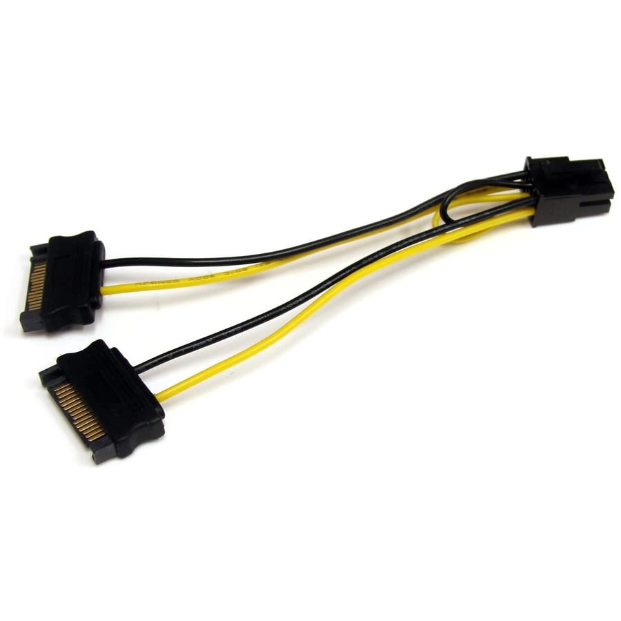 6In Sata Power To 6 Pin Pci Express Video Card Power Cable Adapter
