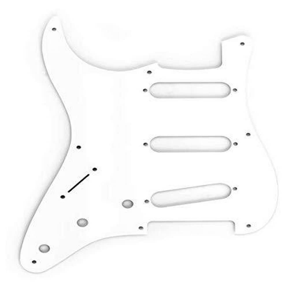 Fender Vintage-Style Pickguard, 57 Stratocaster LH, 8-Hole - White 3-Ply