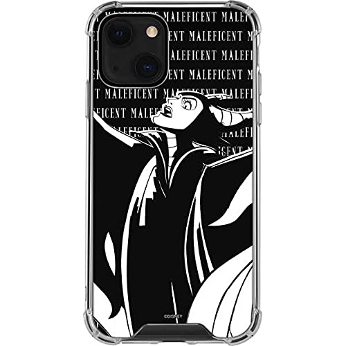 Skinit Clear Phone Case Compatible With Iphone 13 Mini   Officially Licensed Disney Maleficent Black And White Design