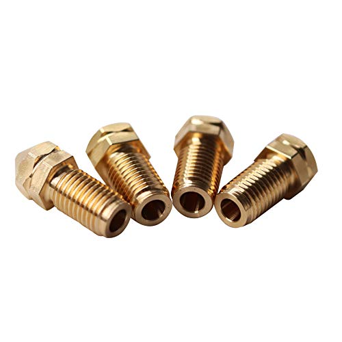 1Piece 3D Printer Spare Parts Printhead Brass Nozzle 0.4Mm Compatible With 3.0Mm Ultimaker 3 Extended Ultimaker S5 3D Printer (0.4Mm)