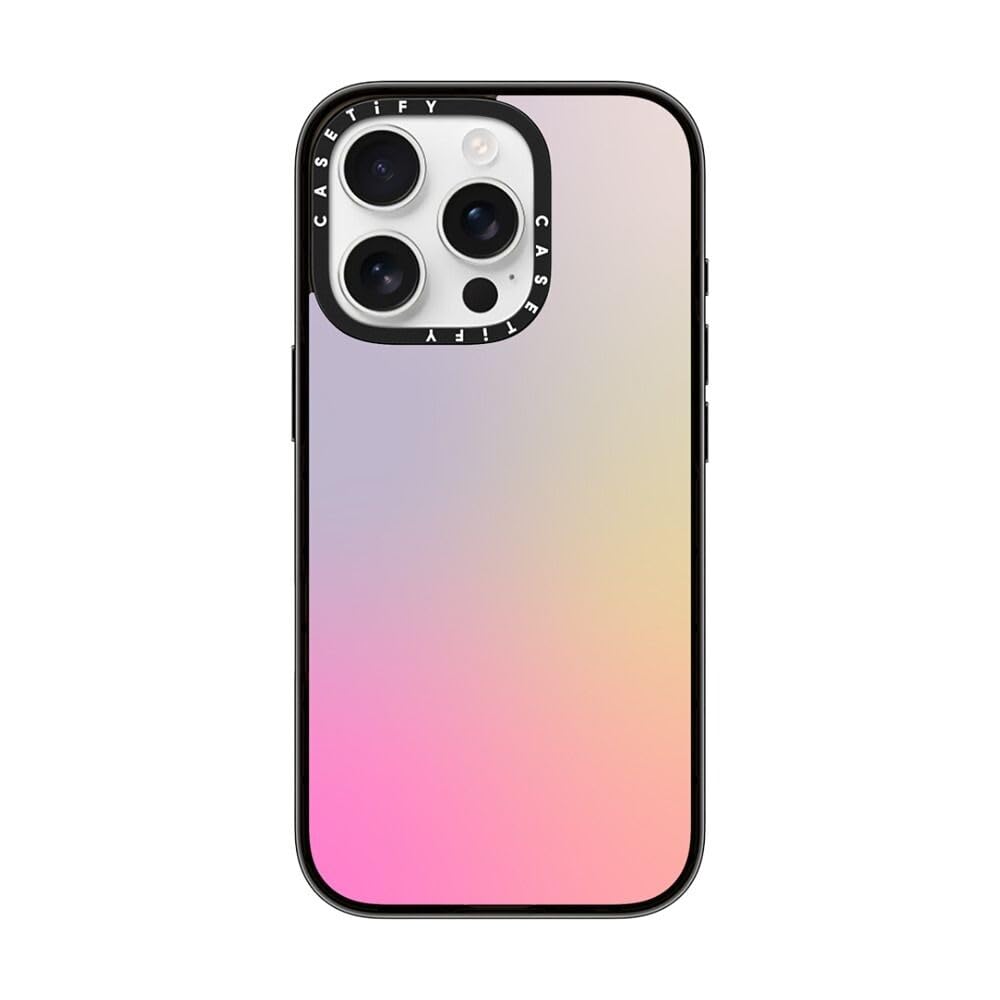 Casetify Compact Case For Iphone 16 Pro [Lightweight / 4 Ft. 2X Military Grade Drop Protection/Slim]   Pastel Gradient   Clear B