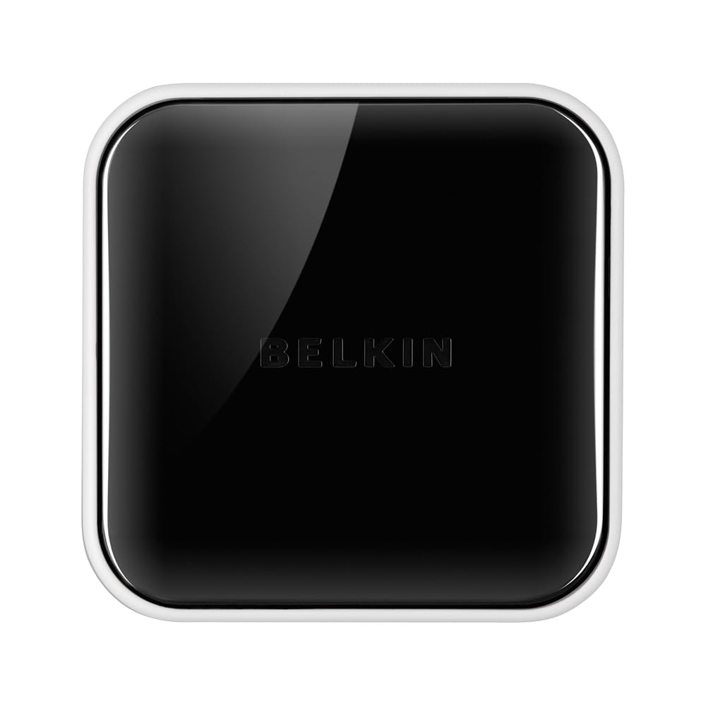 Belkin 4 Port Powered Desktop Usb Hub With Support For Usb A, Usb 2.0, And Usb 1.1, Black And White