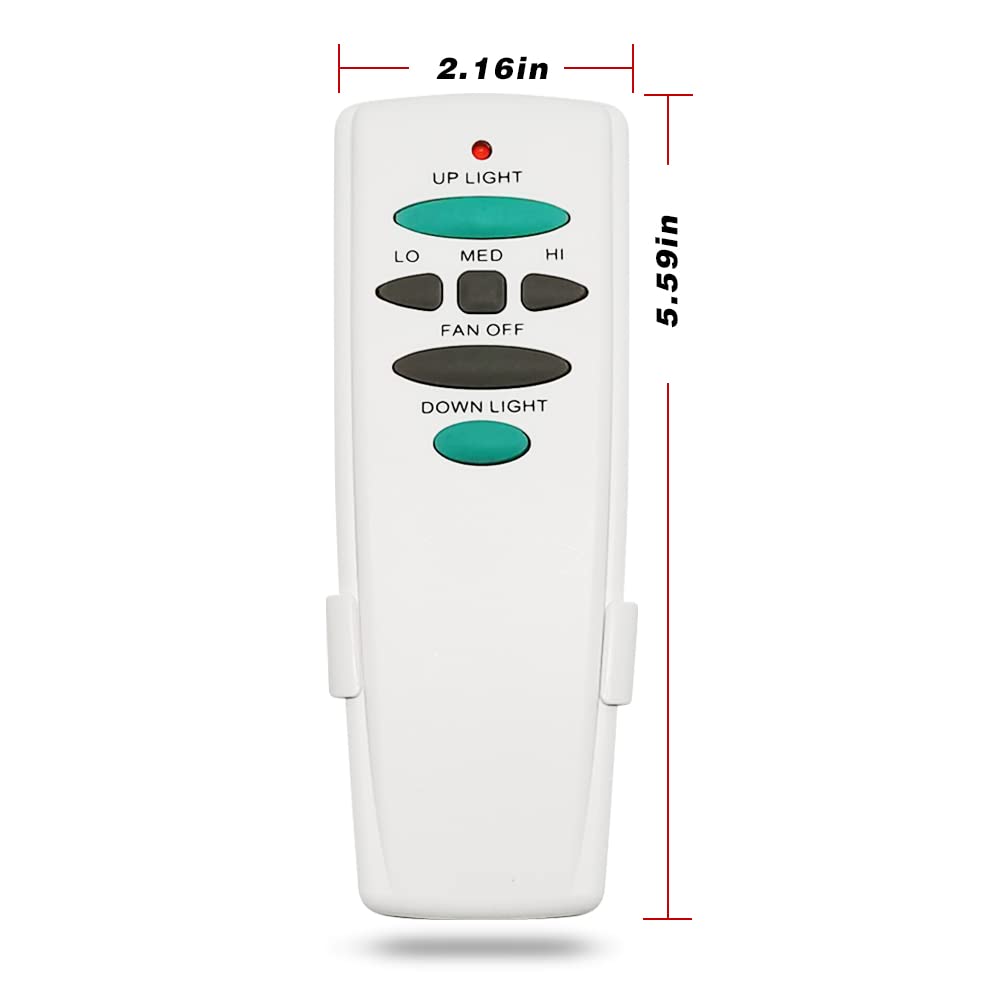 Replacement Of Hampton Bay Ceiling Fan Remote Control Uc7078T With Up Down Light, L3H2010Fanhd Fan Hd Fan Hd6, White