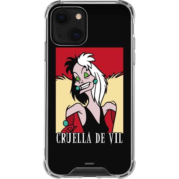 Skinit Clear Phone Case Compatible With Iphone 13 Mini   Officially Licensed Disney Cruella De Vil Design