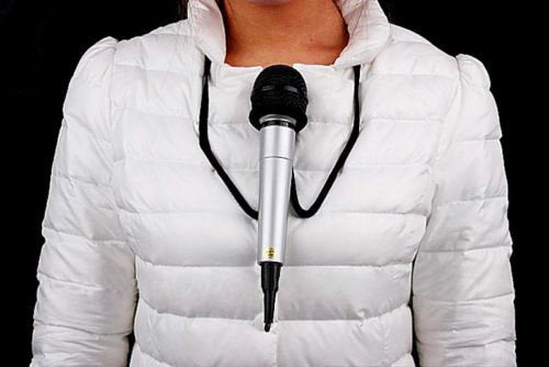 Free Hand Microphone Holder For Musician, Mc, Magicians & Clowns