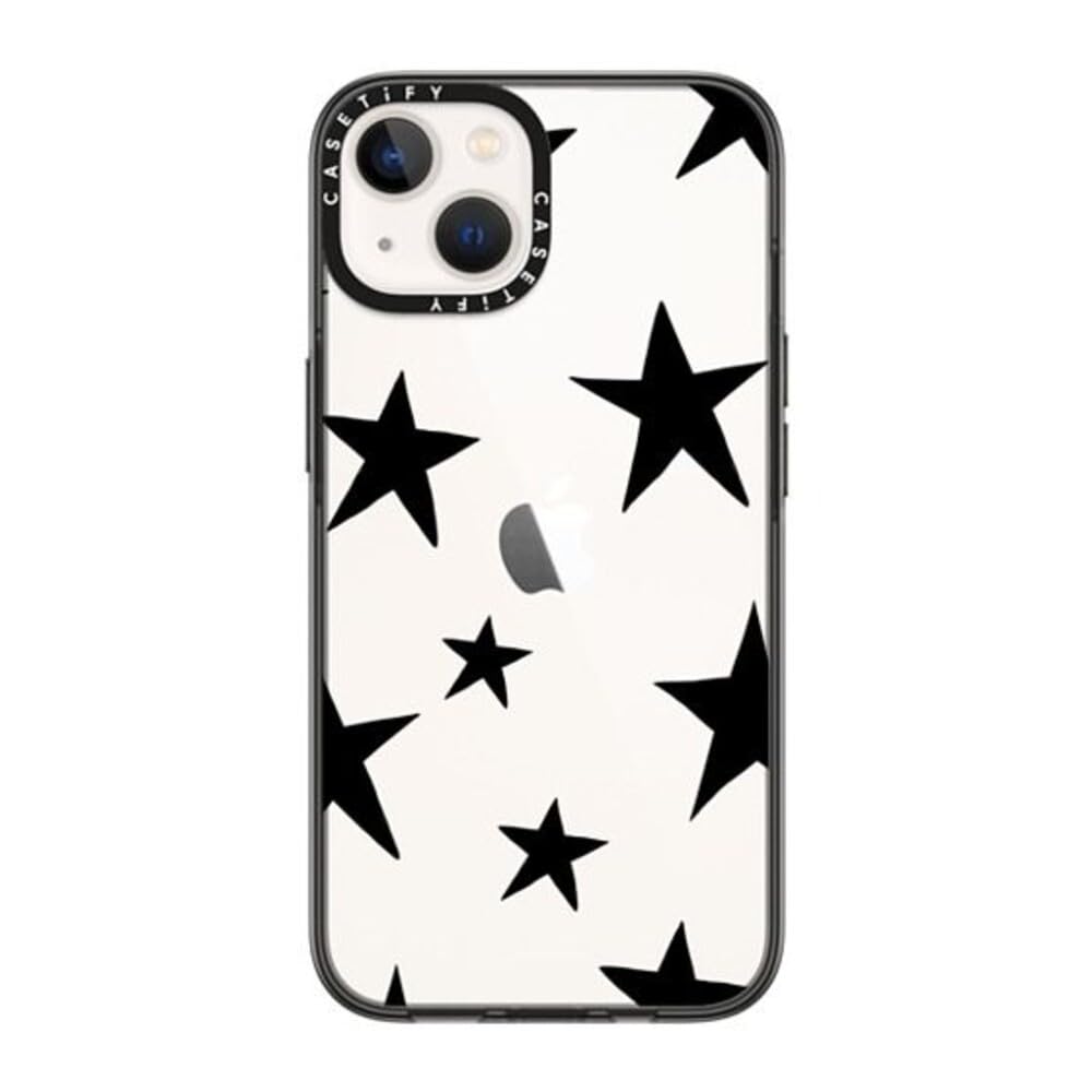 Casetify Compact Iphone 14 Case [2X Military Grade Drop Tested / 4Ft Drop Protection]   Stars Black   Clear Black
