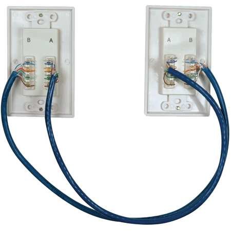 Tripp Lite HDMI Display Extender Kit, Wall Plate, Copper, Apple Size, White, Model P167-000
