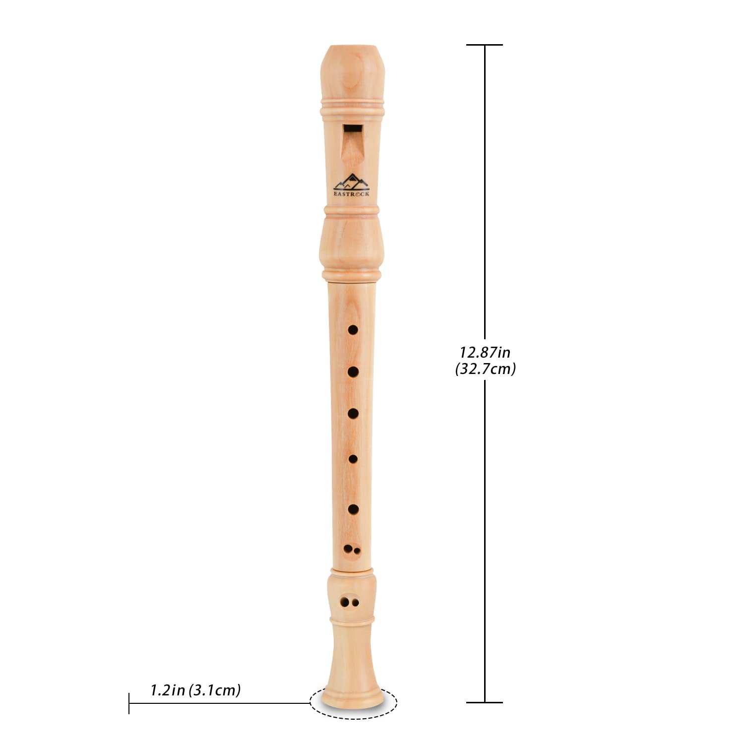 Eastrock Soprano Recorder Baroque Fingering C Key Beginners, Recorder Instrument For Kids Adults, 3 Piece Recorder With Hard Cas