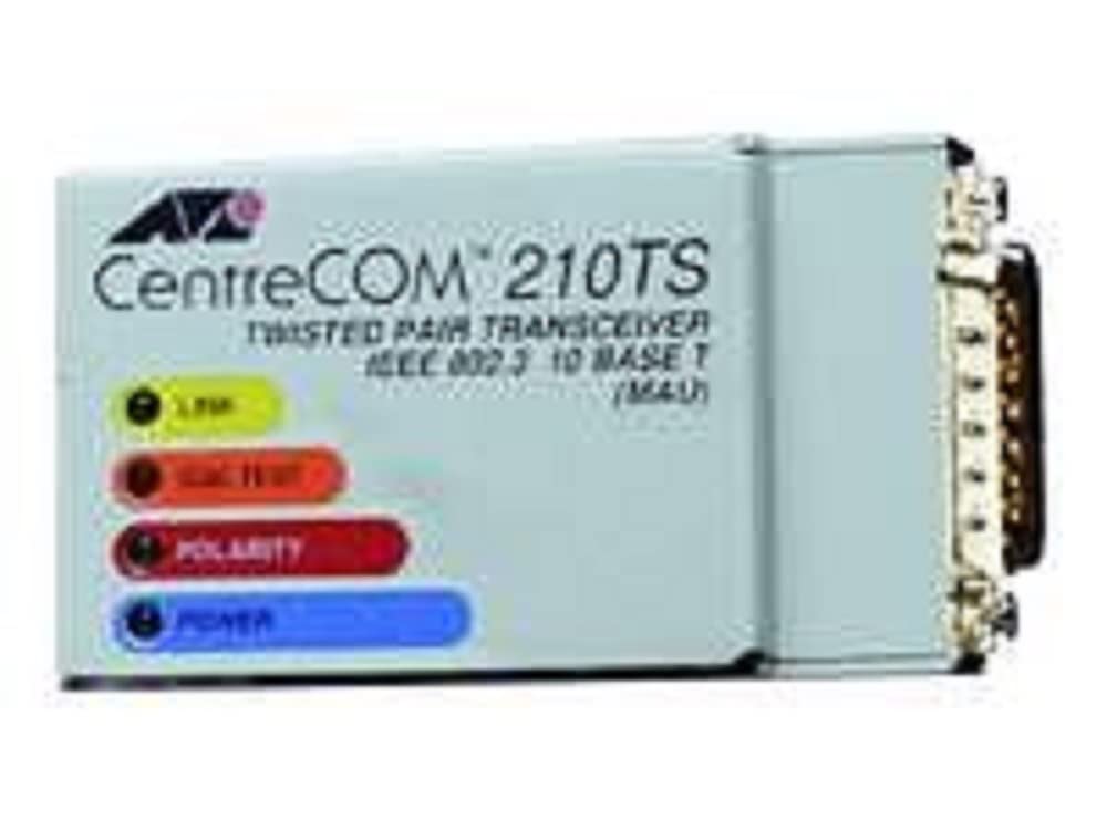 Allied Telesyn AT-210TS 10T/RJ-45-to-AUI Micro Transceiver with Twisted-Pair Interface