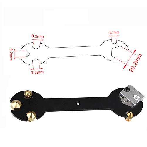 2Pcs 3D Printer 5 In 1 Spanner Replacement Installtion Tool Multi Function Upgrade Diy Wrench For Creality Cr10 Ender 3 Pro Mk8