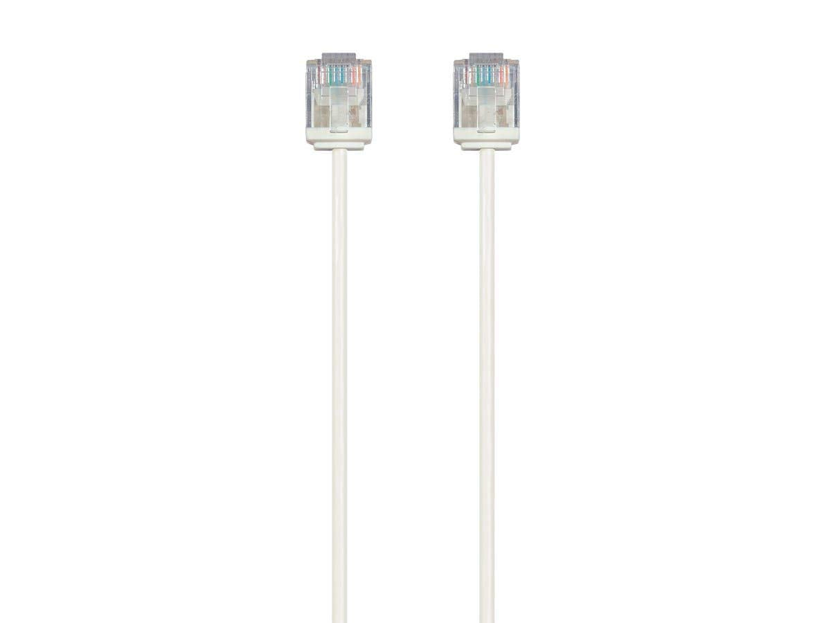 Monoprice Cat6 Ethernet Patch Cable   Snagless, 550Mhz, Utp, 32Awg, 1 Feet, White   Micro Slimrun Series