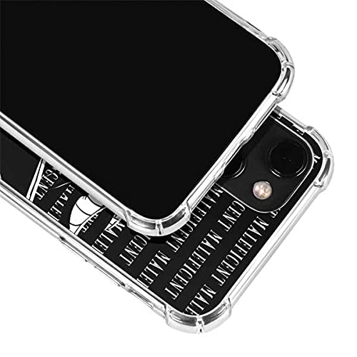 Skinit Clear Phone Case Compatible With Iphone 13 Mini   Officially Licensed Disney Maleficent Black And White Design