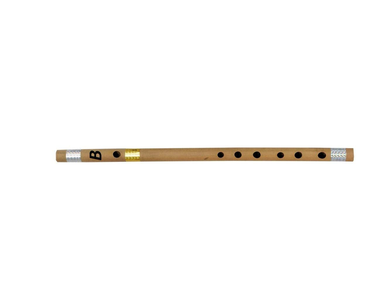 Ibda Flute 48Cm With Gold Colour And Silver Colour Tape For Beginner Natural Bamboo Bansuri 19 Inch Go Vocal For Local For Learn