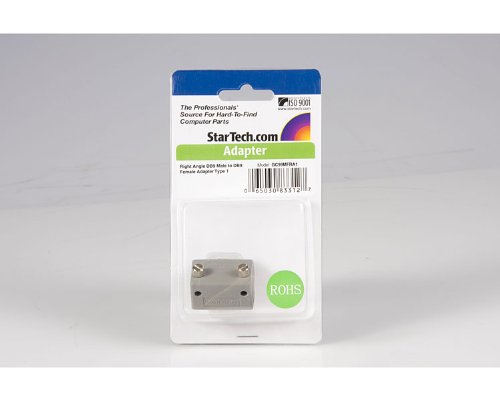 Startech.Com Right Angle Db9 To Db9 Serial Cable Adapter Type 1   M/F   Serial Adapter   Db 9 (M) To Db 9 (F)   Gc99Mfra1