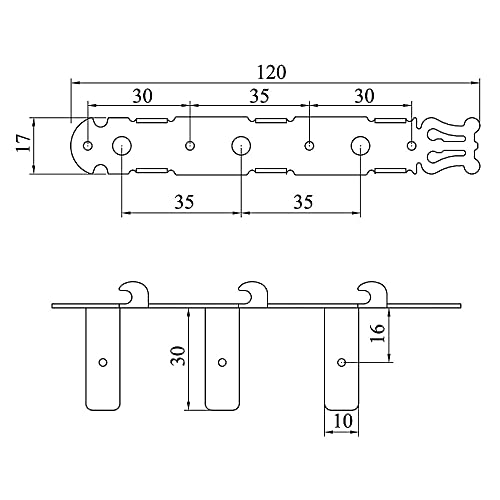 Golden Gate F 2119 Classical Guitar Tuners   2 Planks (3+3)   Gold