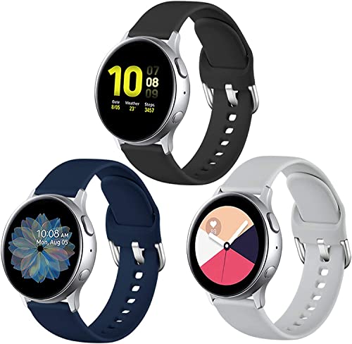 Lerobo Bands Compatible With Samsung Galaxy Watch Active/Active 2 44Mm 40Mm/Galaxy Watch 3 41Mm/Galaxy Watch 42Mm, 20Mm Soft Sil