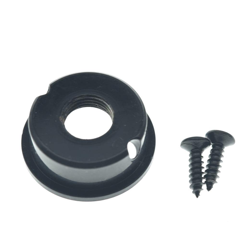 Dopro Metric Electric Guitar Jackplate Brass Electrosocket Jack Plate And Screws Fits Import Style Tele/Telecaster Black