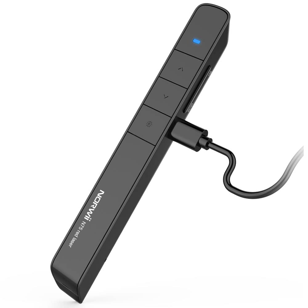 Key Customized Wireless Presenter Remote, Norwii N75 Presentation Pointer Presenter Supports Hyperlink, Media Play/Pause, Previo