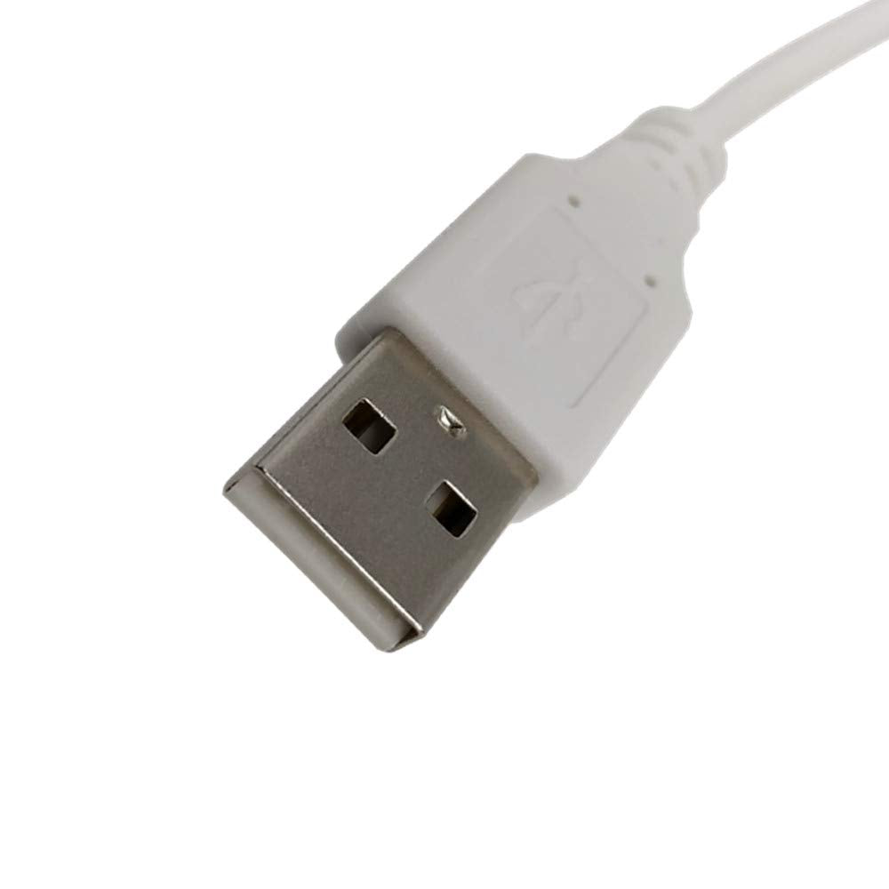 Dzydzr 3 Pcs Extension Cable Usb To Dc Cable   5V Usb 2.0 Port Male To Dc 5V Male 3.5Mm X 1.35Mm Power Cord White 100Cm(3.3Ft)