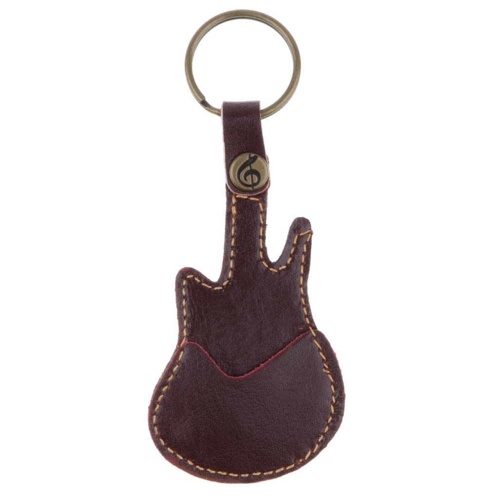 Atorse Soft Leather Guitar Pick Holder Plectrum Case Bag Guitar Shape Design 10 X 5Cmcollectibles