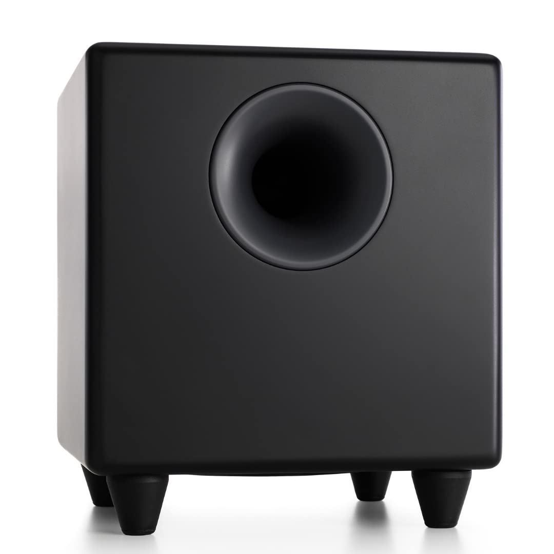 Audioengine S8 Powered Subwoofer Speaker - 250W 8-inch Home Woofer with Built-in Amplifier and Dual Audio Inputs for Home Audio