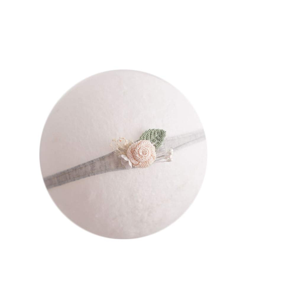 Zeroest Baby Photography Props Headband Newborn Girl Hair Accessories Photo Shoot Outfits Infant Flower Headdress (No.20)
