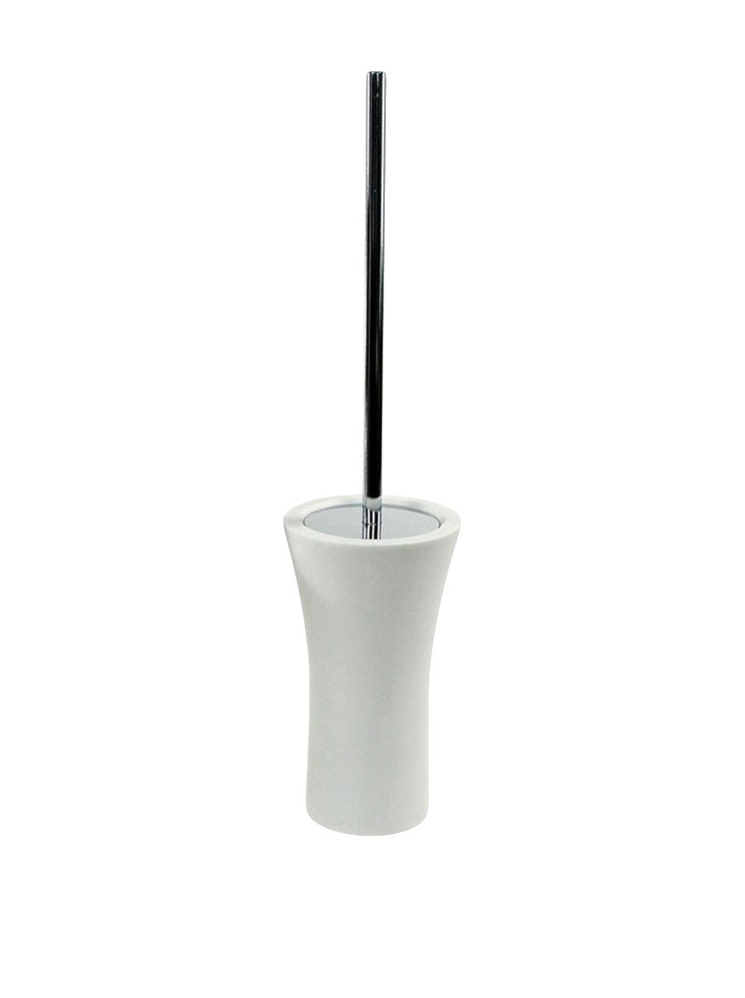 Gedy By Nameek'S Au33 02 Gedy Flaca Aucuba Brush Holder, 2'' L X 4.25'' W, Transparent, 4.25'' X 4.25'' X 19.1'', White
