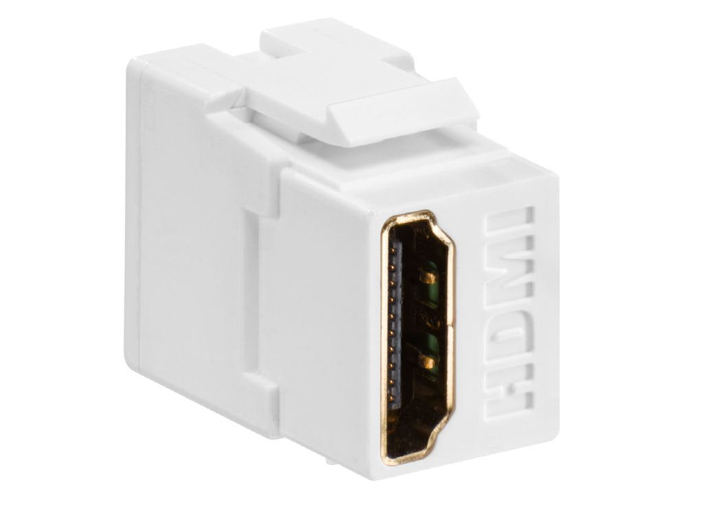 Leviton 40834 W Feed Through, Quickport Hdmi Connector, White