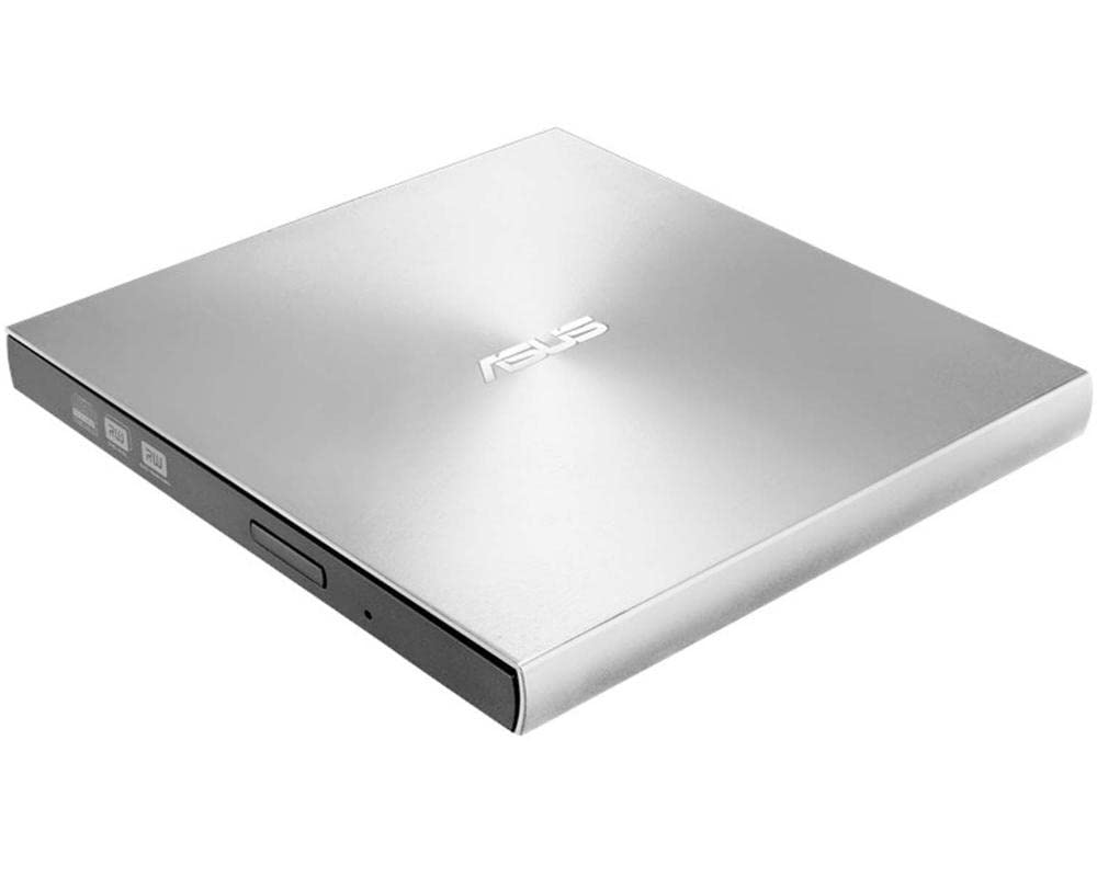 Asus Zendrive Silver 13Mm External 8X Dvd/ Burner Drive +/ Rw With M Disc Support, Compatible With Both Mac & Windows And Nero B