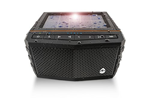 Ecoxgear Sol Jam Solar Powered Waterproof Bluetooth Portable Speaker (Black)