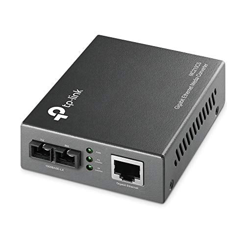 Tp Link Gigabit Sfp To Rj45 Fiber Media Converter | Fiber To Ethernet Converter | 10/100/1000Mbps Rj45 Port To 1000Base Lx Singl