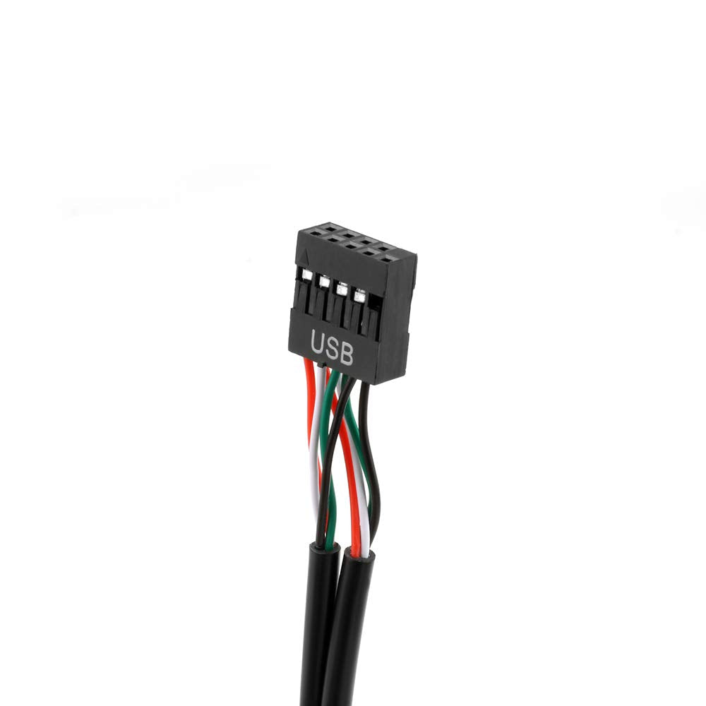 Rocketek 9Pin Usb Header Male 1 To 4 Female Extension Card Usb 2.0 Splitter Cable Connector For Motherboard, Adapter Port Multiplier For Cpu, Wifi Receiver, Fans, And Rgb Light �