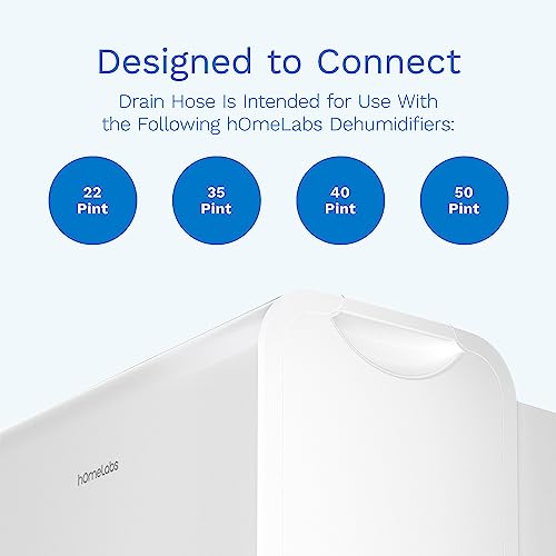 Homelabs Dehumidifier Drain Hose,  Inch Connection, 5, 5 Feet, Flexible Pvc, Black