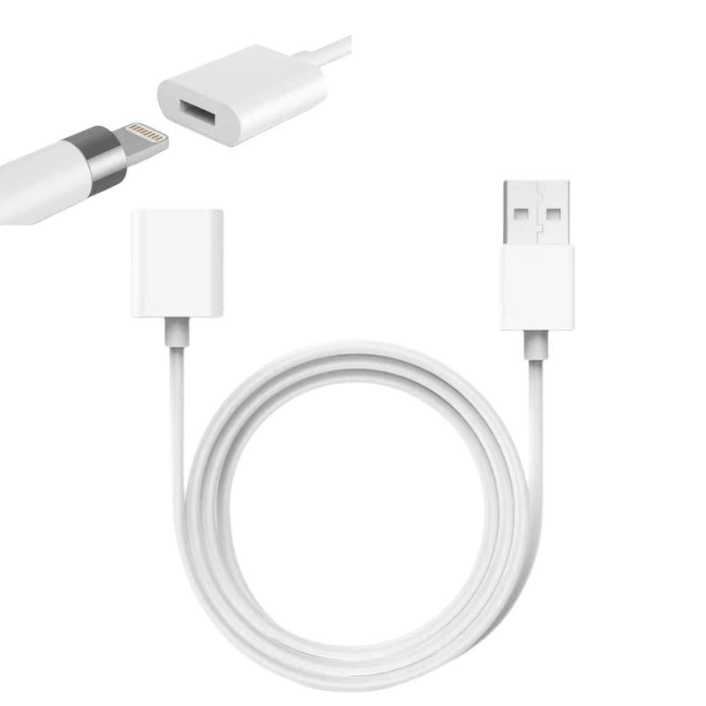 Design for Apple Pencil Charger,Apple Pencil Adapter 1FT, iPencil Pen First Gen Charging Cable Compatible with Apple Pencil 1st 