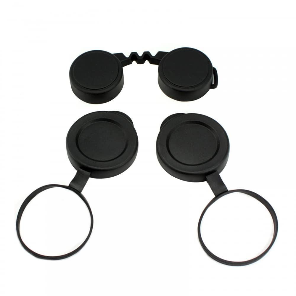 10X42 Optics Binocular Caps, Objective Lens Caps Rubber Waterproof Binoculars Protective Covers For Compact Binoculars