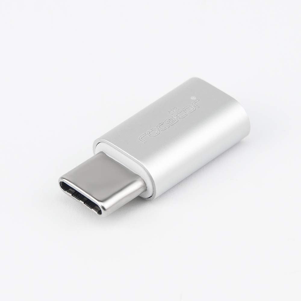 Rocstor Micro Usb/Data Transfer Adapter - Type C Male Usb - Type B Female Micro Usb - White Female Slim Adapter White