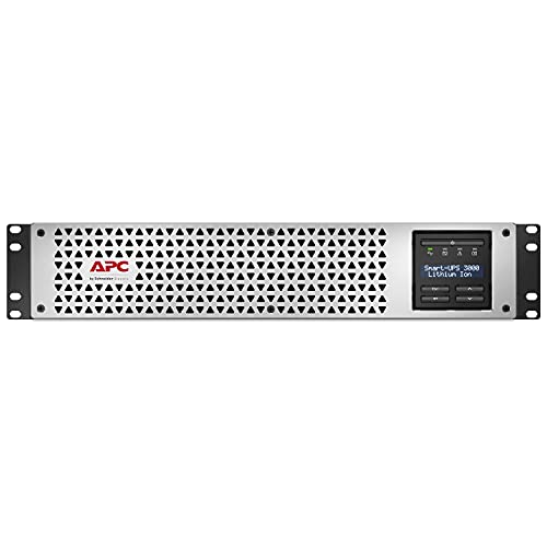 Apc Smart Ups 3000)Va Lithium Ion Ups, Smtl3000Rmucnc, Short Depth, Pure Sine Wave Rack Mount Ups With Network Card