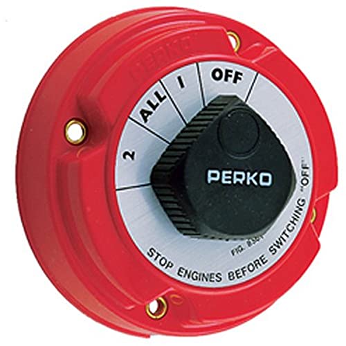 Perko 8501Dp Medium Duty Battery Selector Switch Red, Small