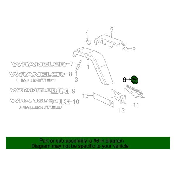 Mopar 55157317Ab Oem Jeep Commander 4X4 Trail Rated Decal Badge