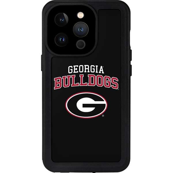 Skinit Waterproof Phone Case Compatible With Iphone 14 Pro   Officially Licensed University Of Georgia Bulldogs Design