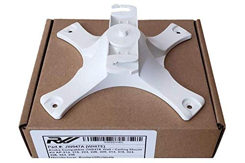 Rw Routerswholesale Network Device Wall/Ceiling Mount Kit Jw047A Compatible/Replacement For Aruba Ap 220 Mnt W1W (White)