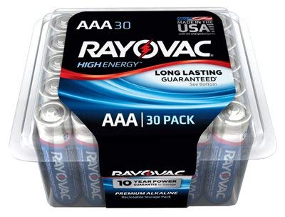 Rayovac Alkaline Battery Size Aaa Container Pack / 30