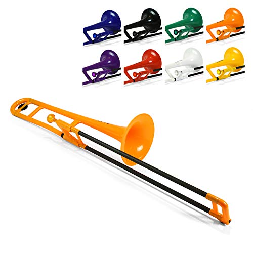 Pinstrument Plastic Pbone Trombone - Mouthpiece & Carrying Bag - Lightweight Versatile, Comfortable Grip - Bb Authentic Sound Fo