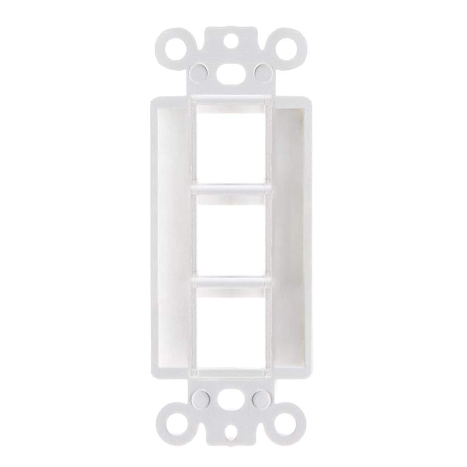 Chaosss Quickport Decora Keystone Insert, 3 Port, 2 Pack White, 2Pk