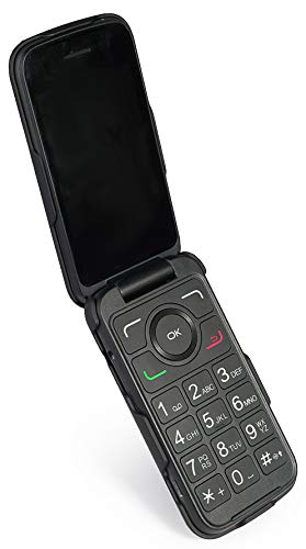 Nakedcellphone Case For Alcatel Smartflip/Go Flip 3, [Black] Protective Snap On Cover [Grid Texture] For Alcatel Go Flip 3, Alca