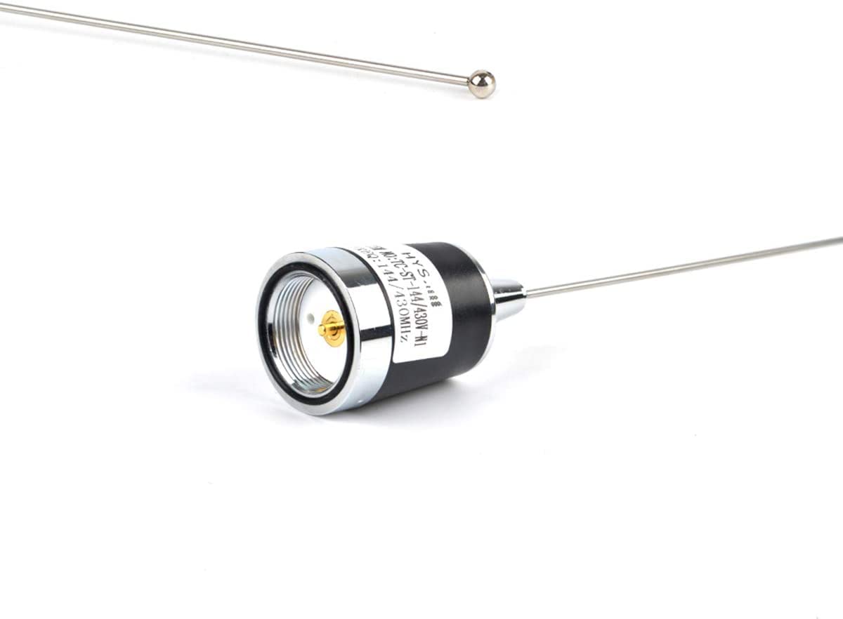 Hys Amateur Pre Tuned Dual Band Vhf/Uhf Dual Band Nmo Antenna For 2M 70Cm Mobile Radios W/Magnetic Base 5M(16.4Ft) Rg58 Cable Pl