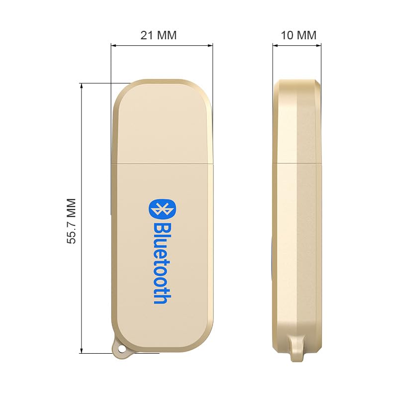 Qofowin Mini Bluetooth 5.3 Car Adapter, Usb Bluetooth Receiver With Stereo Wireless 3.5Mm Aux Jack Adapter Hands Free Car Kit Built In Mic For Car, Home Stereo And More