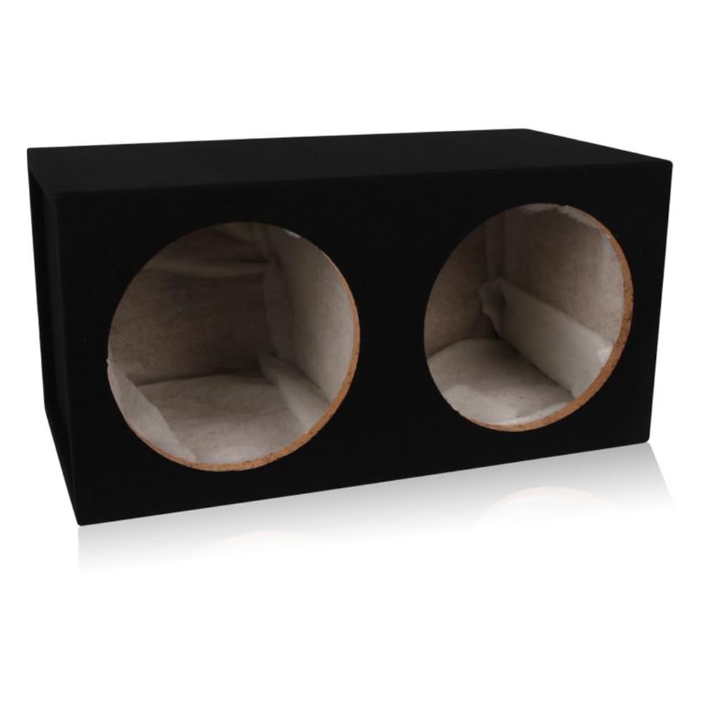 Belva Mdfd12 Dual 12 Inch Car Subwoofer Box Sealed 3/4 Inch Mdf Prelined Polyfil