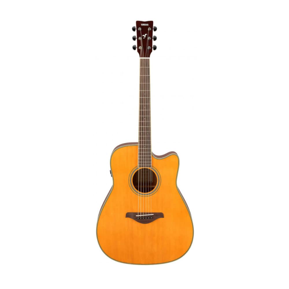 Yamaha FGC-TA Dreadnought Cutaway Transacoustic Guitar w/ Chorus and Reverb, Vintage Tint